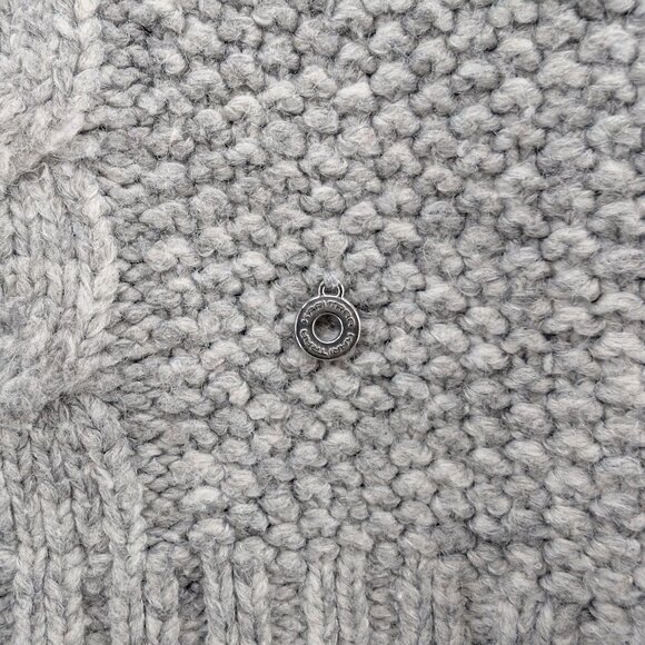 Kari Traa Cable Knit Sweater Womens Light Grey Wool Blend Turtleneck Size S - Picture 5 of 10